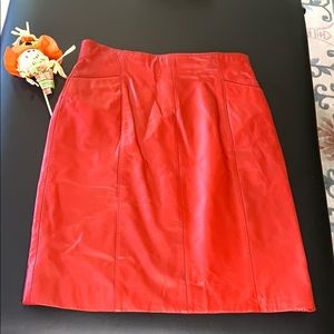 Wilsons real leather skirt red